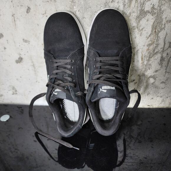 MSRP $110 PUMA Safety Iconic Low Composite Toe Black White Size 10 - Picture 2 of 5